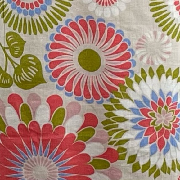 Boden  Orange Lime And Cream Floral 100% Linen CottageCore Dress NWOT - Picture 4 of 12